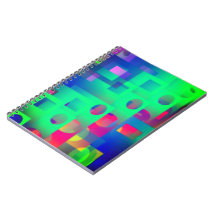 Meng van kleuren in rechthoeken met saai, blauw..