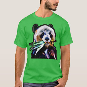Meng Xiang schattig groot panda-beer eet bamboe Be T-shirt