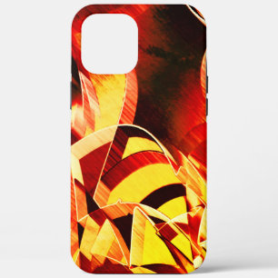 Mengeling van het geel met donkerrood, sterk gestr Case-Mate iPhone case