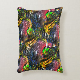 Mengeling van kleurrijke virtuele kunst geïnspiree accent kussen