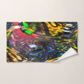 Mengeling van kleurrijke virtuele kunst geïnspiree bad handdoek (Handdoek)