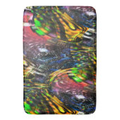 Mengeling van kleurrijke virtuele kunst geïnspiree badmat (Voorkant Verticaal)