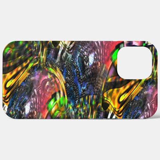 Mengeling van kleurrijke virtuele kunst geïnspiree Case-Mate iPhone case (Achterkant (horizontaal))