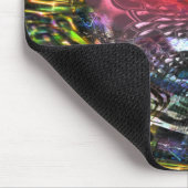 Mengeling van kleurrijke virtuele kunst geïnspiree muismat (Hoek)