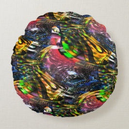 Mengeling van kleurrijke virtuele kunst geïnspiree rond kussen