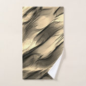 Mengeling van ondoorzichtig en chroombeige golvend bad handdoek (Handdoek)