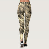 Mengeling van ondoorzichtig en chroombeige golvend leggings (Achterkant)