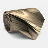 Mengeling van ondoorzichtig en chroombeige golvend stropdas (Opgerold)