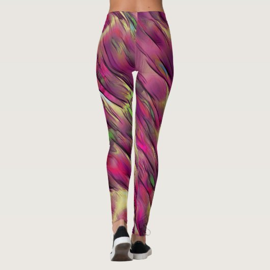 Mengeling van ondoorzichtige en chroomgroene en on leggings (Achterkant)