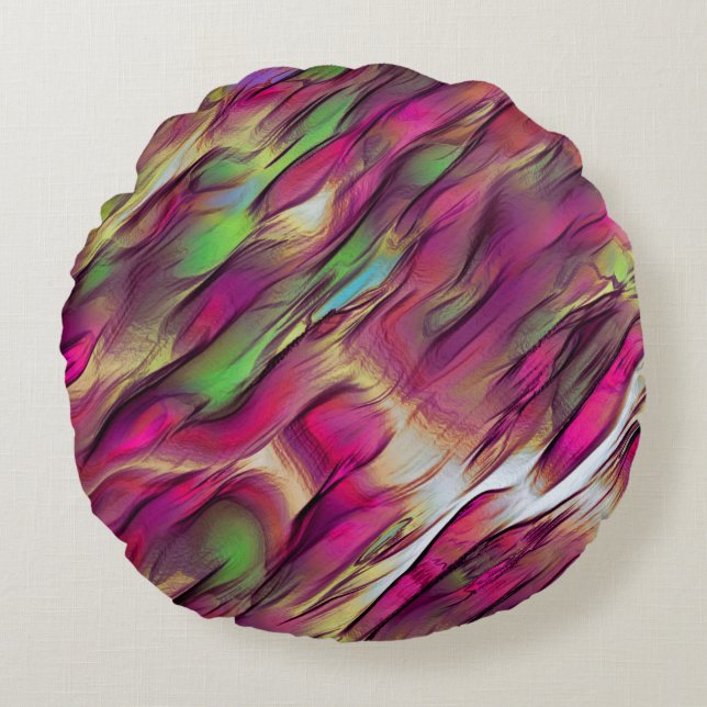 Mengeling van ondoorzichtige en chroomgroene en on rond kussen (Voorkant)