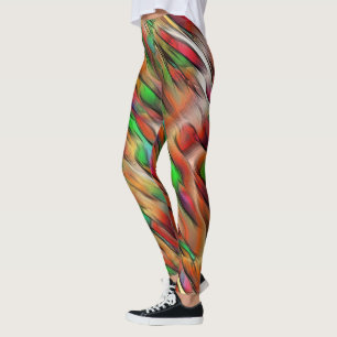 Mengeling van ondoorzichtige en chroomkleurige vle leggings