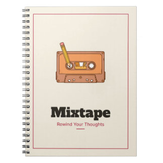Mengelmoes Retro Cassette Spiraal Notebook Notitieboek