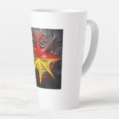 Menging van Mandelbrot Fractal met de Duitse vlag Latte Mok (Rechterhoek)