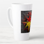 Menging van Mandelbrot Fractal met de Duitse vlag Latte Mok (Linkerhoek)