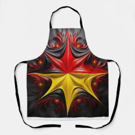 Menging van Mandelbrot Fractal met de Duitse vlag Schort