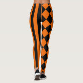 Mengingspatroon voor Halloween Black en Oranje Leggings (Achterkant)