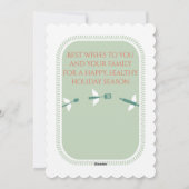 Mengkom met garde vliegende keukengerei Kerstkaart (Achterkant)