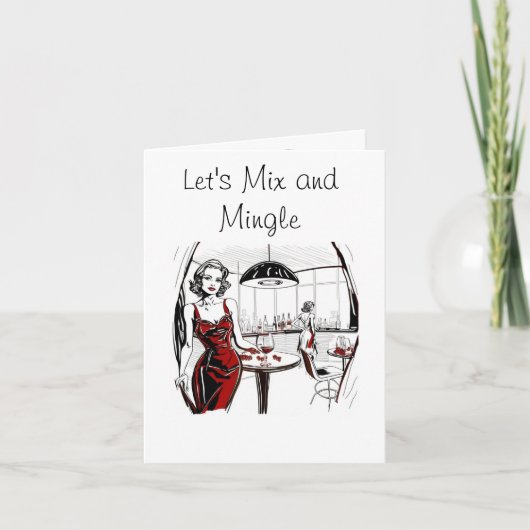 Mengle Cocktail Party Invitation Kaart (Voorkant)