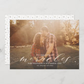 Mengles Faux Gold Foil Zwangerschap Aankondiging (Voorkant / Achterkant)