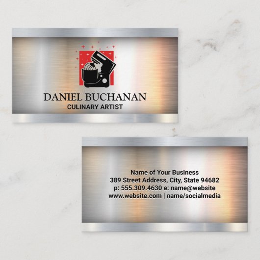 Mengmachine | Metaal Visitekaartje (Voorkant / Achterkant)