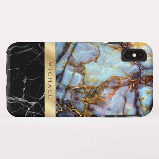 Mengsel en matchen van marmer Stone Textures Gold Case-Mate iPhone Case (Achterkant (horizontaal))