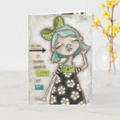 Mengsel met schitterende Moederdag Kaart (Gele Bloem)