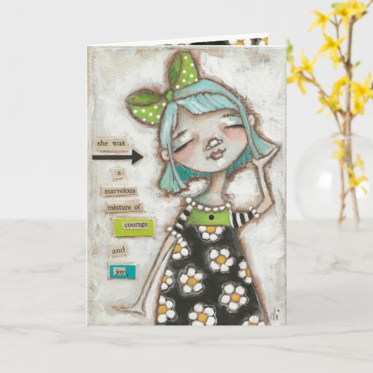 Mengsel met schitterende Moederdag Kaart (Gele Bloem)