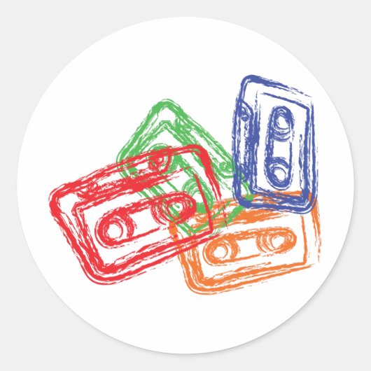 Mengsel tape ronde sticker (Voorkant)