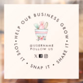 Mengsel van bakkerij Bleek Roze Sociale media volg Raamsticker (Vel 2)