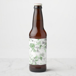 Mengsel van bloempatroon en wandtextuur bier etiket