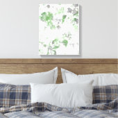Mengsel van bloempatroon en wandtextuur canvas afdruk (Insitu (Slaapkamer))
