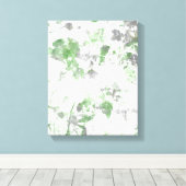 Mengsel van bloempatroon en wandtextuur canvas afdruk (Insitu (Houten vloer))