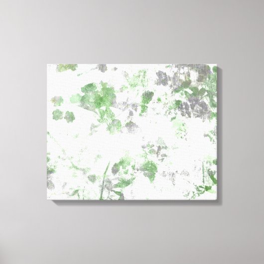 Mengsel van bloempatroon en wandtextuur canvas afdruk (Voorkant)