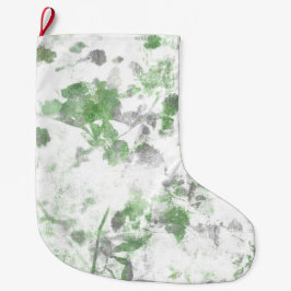 Mengsel van bloempatroon en wandtextuur grote kerstsok