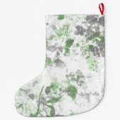 Mengsel van bloempatroon en wandtextuur grote kerstsok (Achterkant)