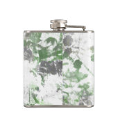 Mengsel van bloempatroon en wandtextuur heupfles (Achterkant)