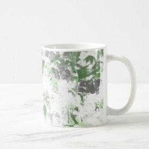 Mengsel van bloempatroon en wandtextuur koffiemok