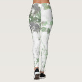 Mengsel van bloempatroon en wandtextuur leggings (Achterkant)