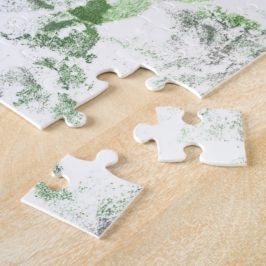 Mengsel van bloempatroon en wandtextuur legpuzzel (Zijkant)