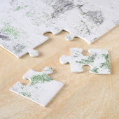 Mengsel van bloempatroon en wandtextuur legpuzzel (Zijkant)