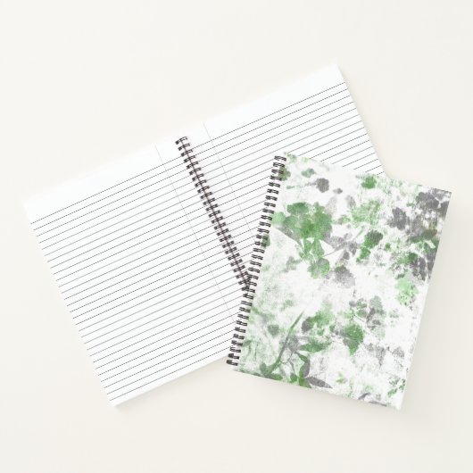 Mengsel van bloempatroon en wandtextuur notitieboek (Binnen)