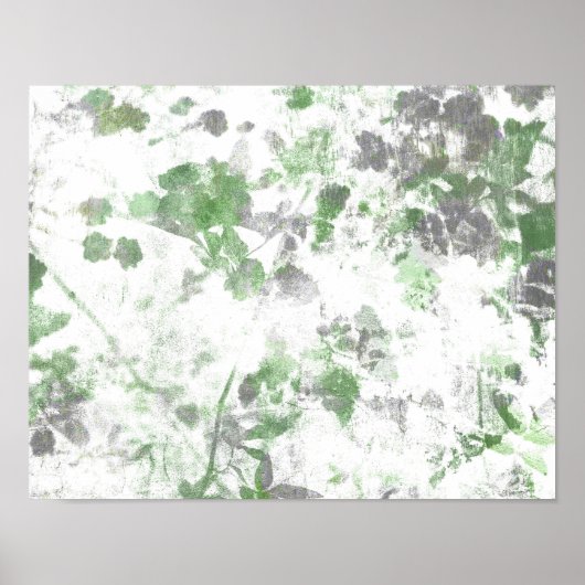 Mengsel van bloempatroon en wandtextuur poster (Voorkant)