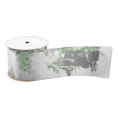 Mengsel van bloempatroon en wandtextuur satijnen lint (Spoel)