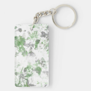 Mengsel van bloempatroon en wandtextuur sleutelhanger
