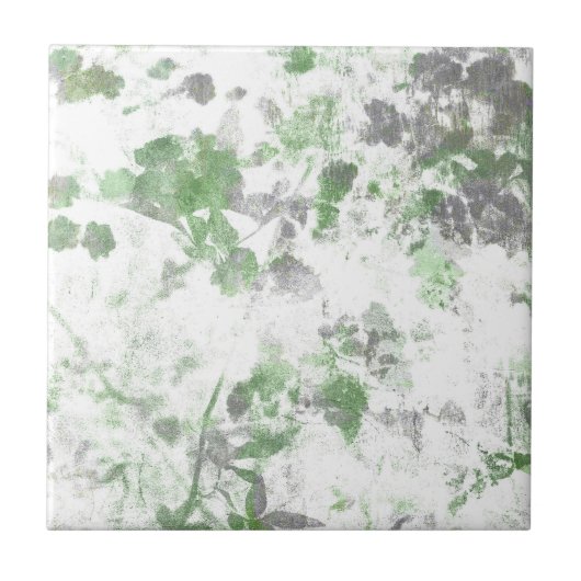 Mengsel van bloempatroon en wandtextuur tegeltje (Voorkant)