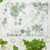 Mengsel van bloempatroon en wandtextuur theedoek (Gevouwen)