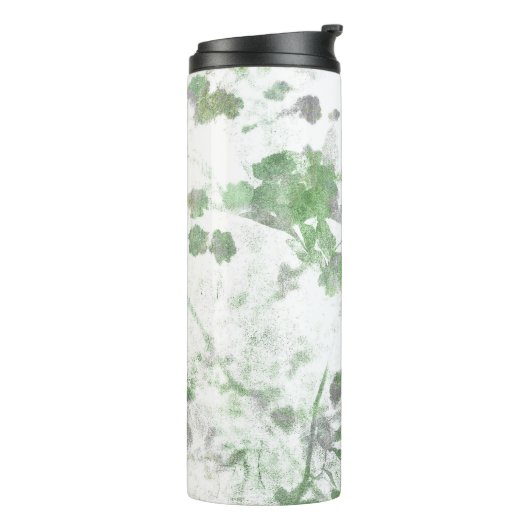 Mengsel van bloempatroon en wandtextuur thermosbeker (Gedraaid links)