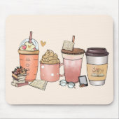 Mengsel van boeken en koffie muismat (Voorkant)