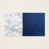 Mengsel van Bowl Logo | Blauwe lederen marmer Visitekaartje (Achterkant)