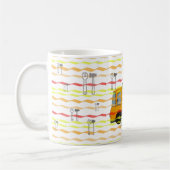 Mengsel van geel en rood beton koffiemok (Links)